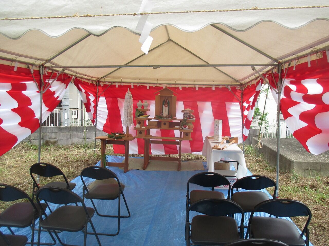 地鎮祭 会場設営・手配 ストラクション 奈良県 生駒郡斑鳩町龍田西 にて地鎮祭! 地鎮祭 会場設営・手配 ストラクション 奈良県 生駒郡斑鳩町龍田西 にて地鎮祭!