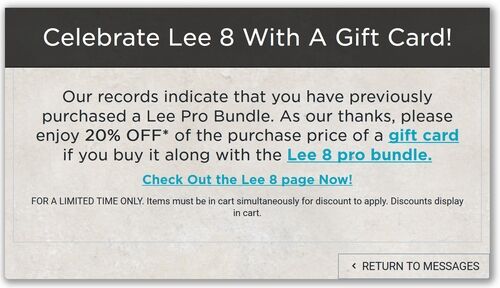 Celebrate Lee 8 With A Gift Card