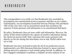 Renderosity Customer Notice
