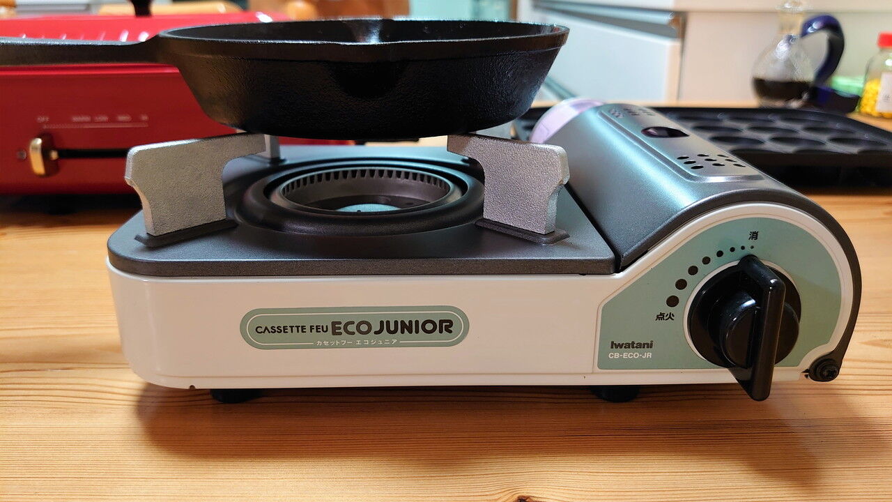 スキレットでお好み焼き 風に吹かれて