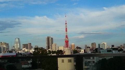 六本木ヒルズから見た東京タワー