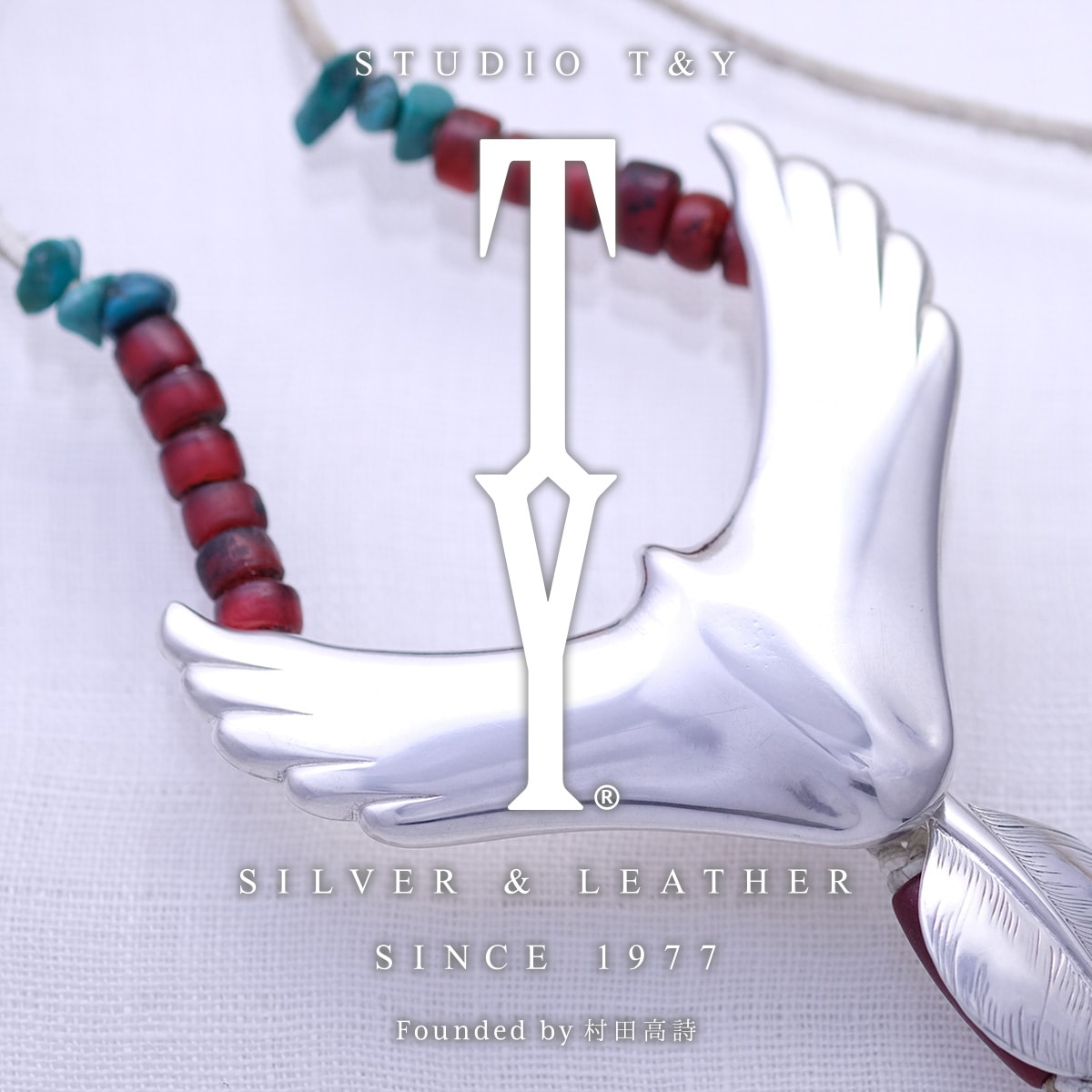 Studio k24 t&amp;y シルバー STUDIO T Y K24ゴールドポイント付き シルバーペンダント ネックレス