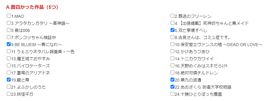 7 9 スピリッツ サンデーアンケート41 Studio Trefle