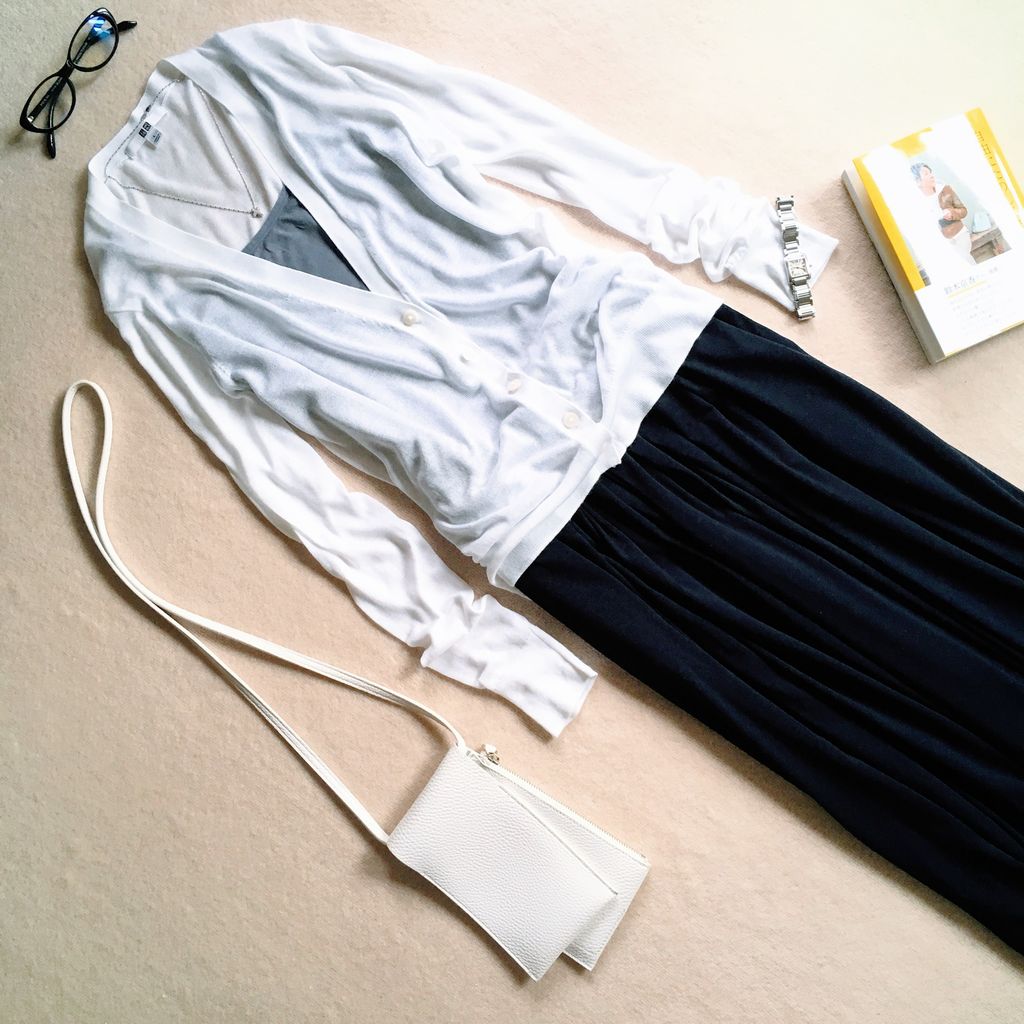 便利だけどむずかしい おとなのベーシック カーディガン の着こなし スタイリッシュママのシックな日常