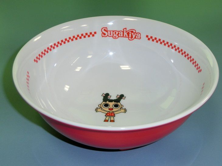 スガキヤ　スーちゃん　丼 小椀 スプーン 3点セット(メラミン樹脂製) スガキヤ スーちゃん 丼 小椀 スプーン 3点セット(メラミン樹脂製) 60