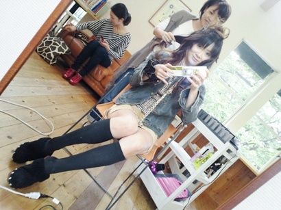 ヘアセット中