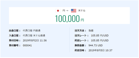 ドル転190805②
