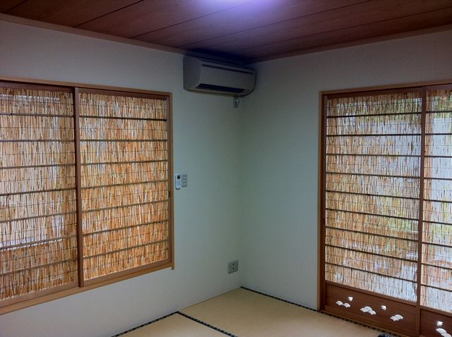 夏障子取り付け まいど すだれ屋です 夏障子取り付け まいど すだれ屋です