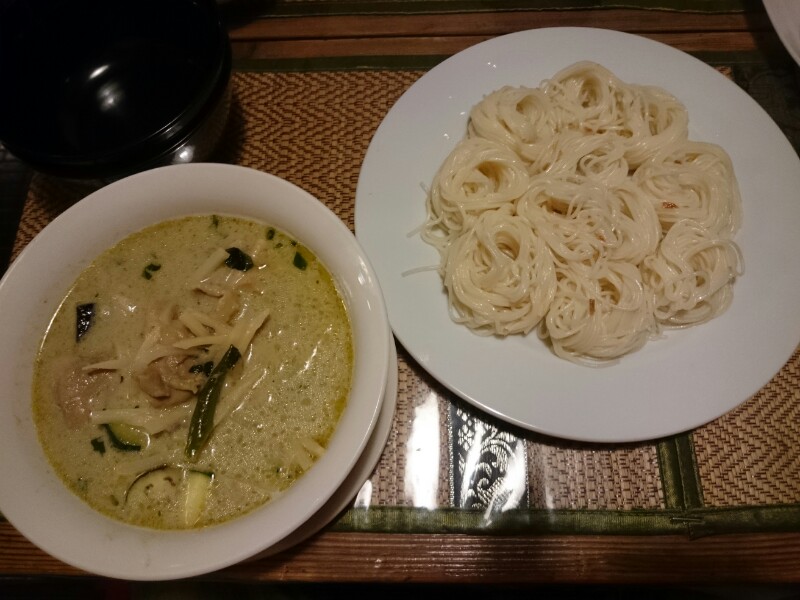 タイ料理クアタイ グリーンカレーそうめん ガラハゲ日記 タイ料理クアタイ グリーンカレーそうめん ガラハゲ日記