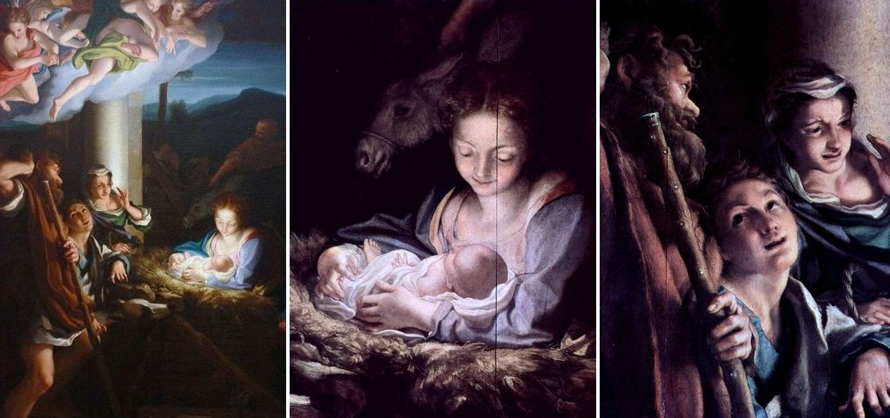 羊飼いの礼拝の夜 Correggio Renaissance 羊飼いの礼拝の夜 Correggio Renaissance