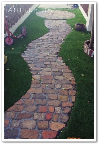 玄関アプローチdiy ７ 人工芝を張る Diyで作る こどもと過ごすおうち時間