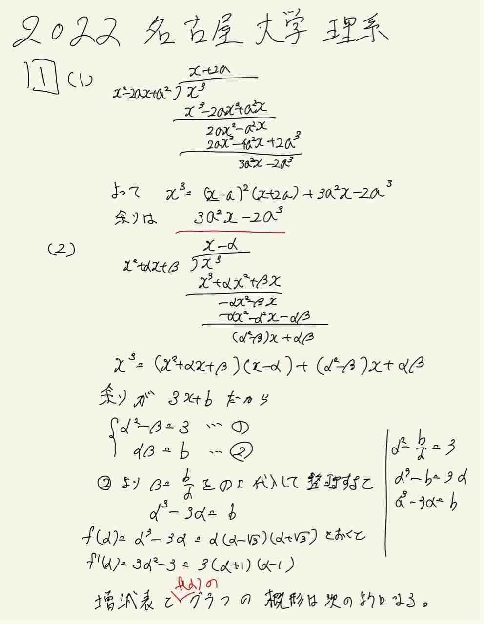 22年名古屋大学理系 数学１番 数学 易しめだけれど こんな問題を作れるセンスが素敵 学習村の 理数系の応用力を飛躍させよう