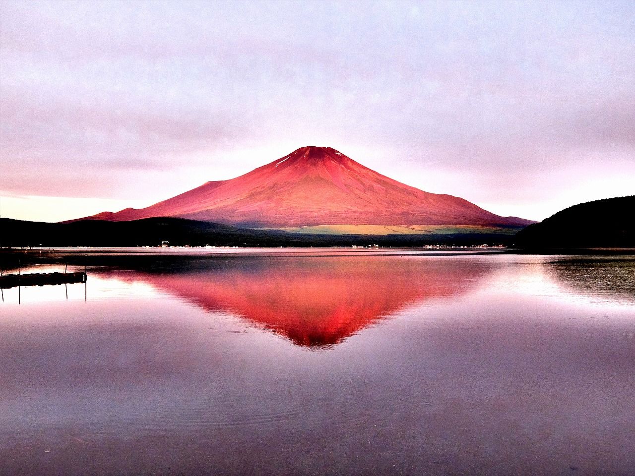 赤 富士 壁紙