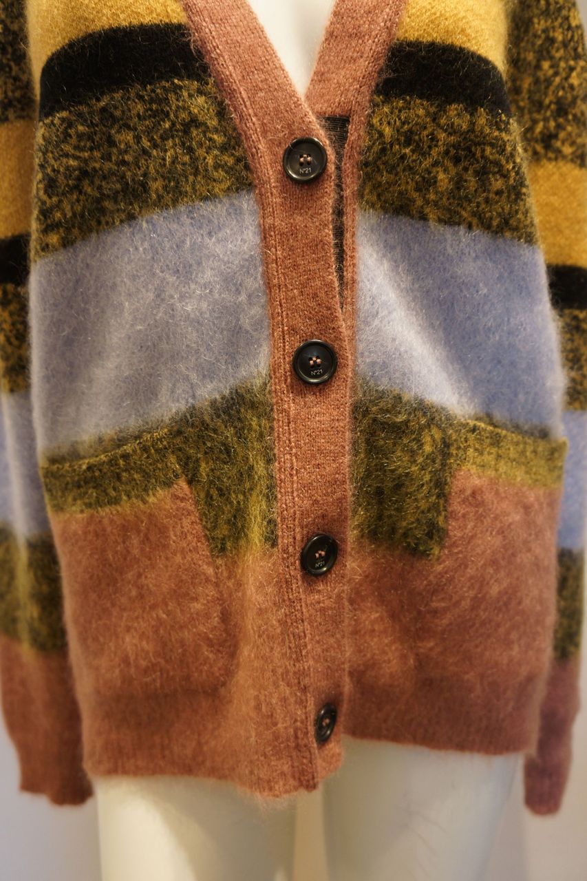 Undercoverism 21-22AW モヘアボーダーカーディガン サイズ2 モヘア カーディガン UNIVERD72 ボーダー 22136 キレイめコーデ