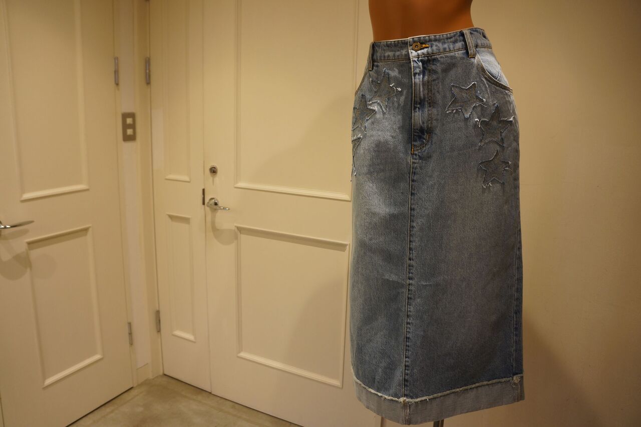 KEITA MARUYAMA(ケイタマルヤマ)Patchwork star denim SK KEITA MARUYAMA(ケイタマルヤマ)Patchwork star denim SK