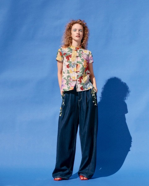 KEITA MARUYAMA（ケイタマルヤマ）Bead Embroidery Denim Pants : mode