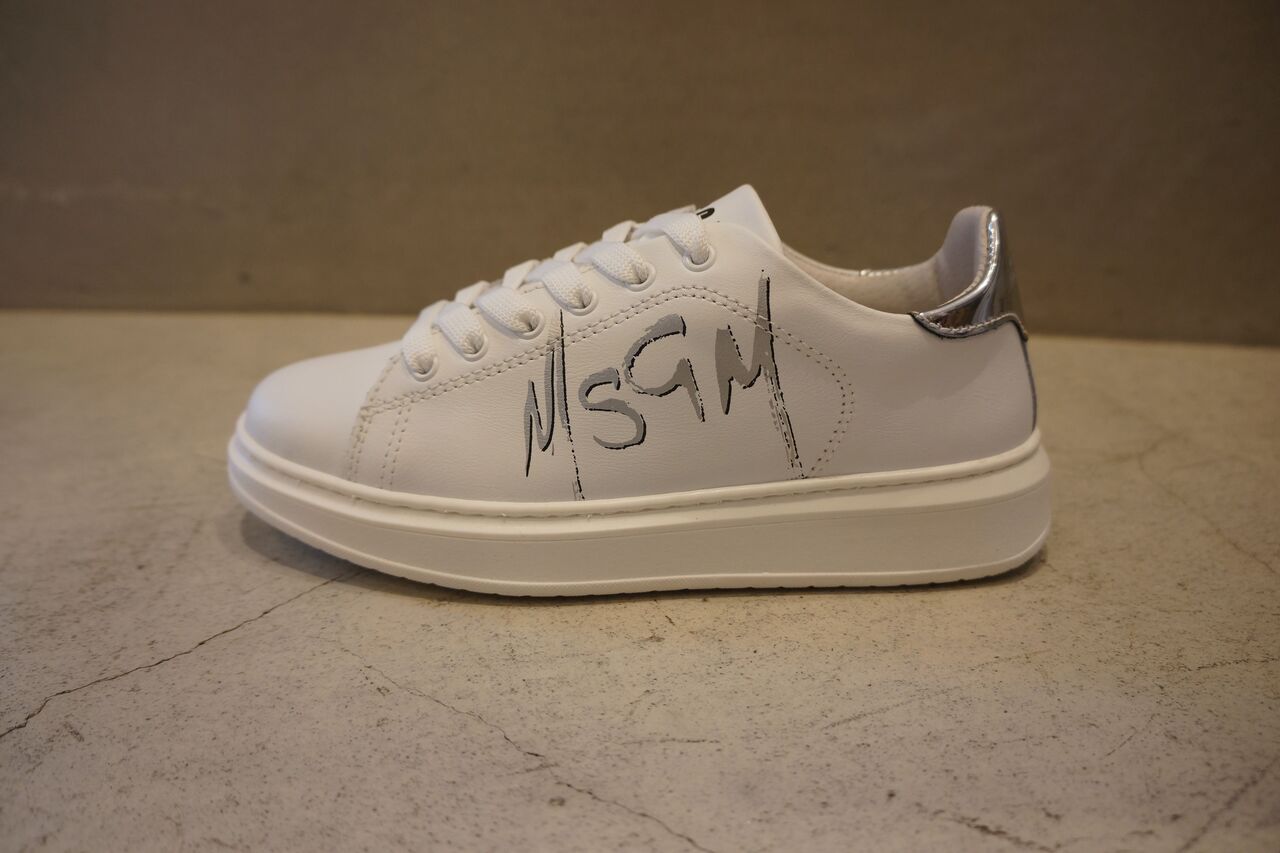 MSGM（エムエスジーエム）サイドロゴレザースニーカー : mode shop 
