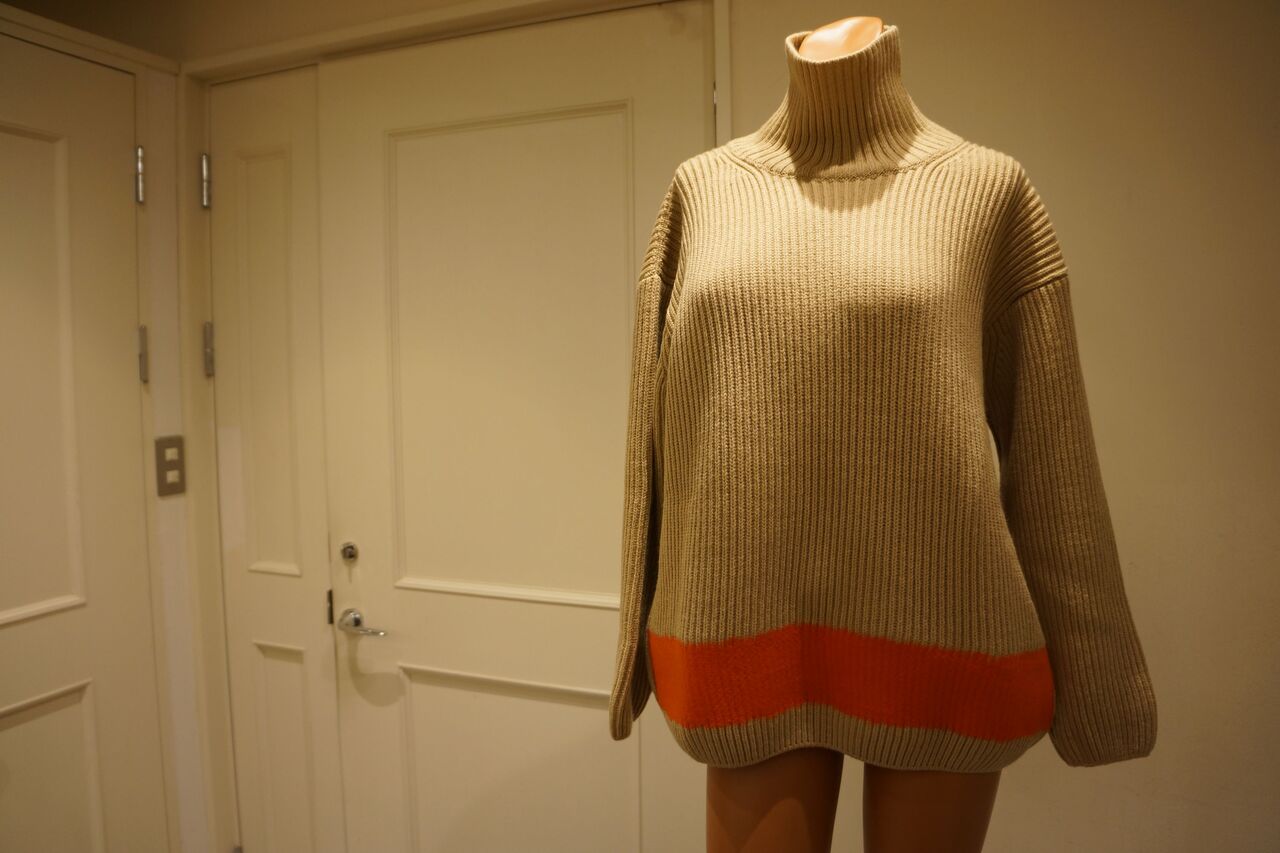 MSGM（エムエスジーエム）カラーブロックタートルニットセーター 