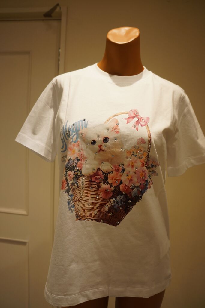専用新品29700円⭐MSGM✫子猫 ロゴ Tシャツ カットソー 入手困難 MSGM（エムエスジーエム）CATモチーフTシャツ : mode shop sugino