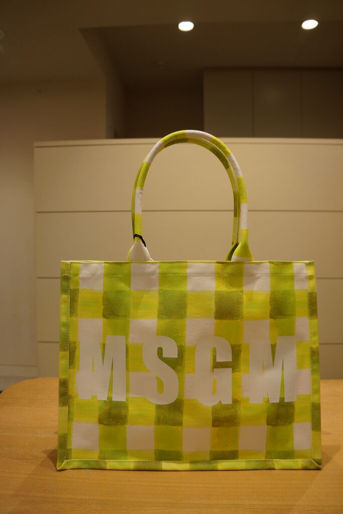 MSGM（エムエスジーエム）ギンガムチェックトートバッグ : mode shop
