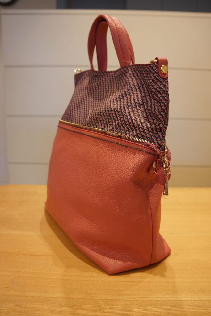 Visona pvcレザー バッグ VISONA PVC レザーコンビ トートバッグ aoi 