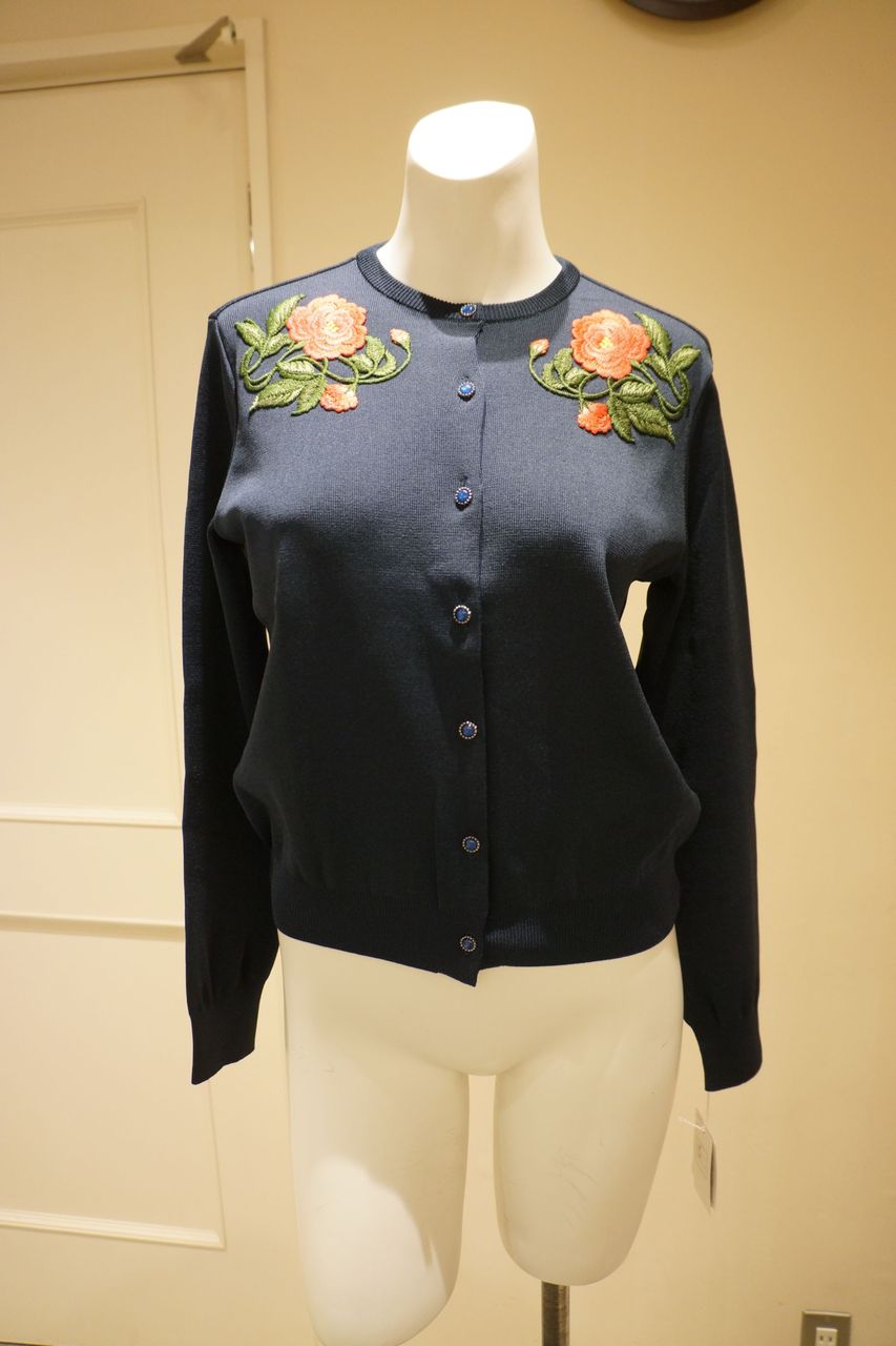 KEITA MARUYAMA（ケイタマルヤマ）フラワーアップリケ刺繍カーディガン