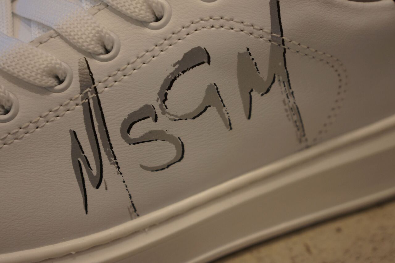 MSGM（エムエスジーエム）サイドロゴレザースニーカー : mode shop 
