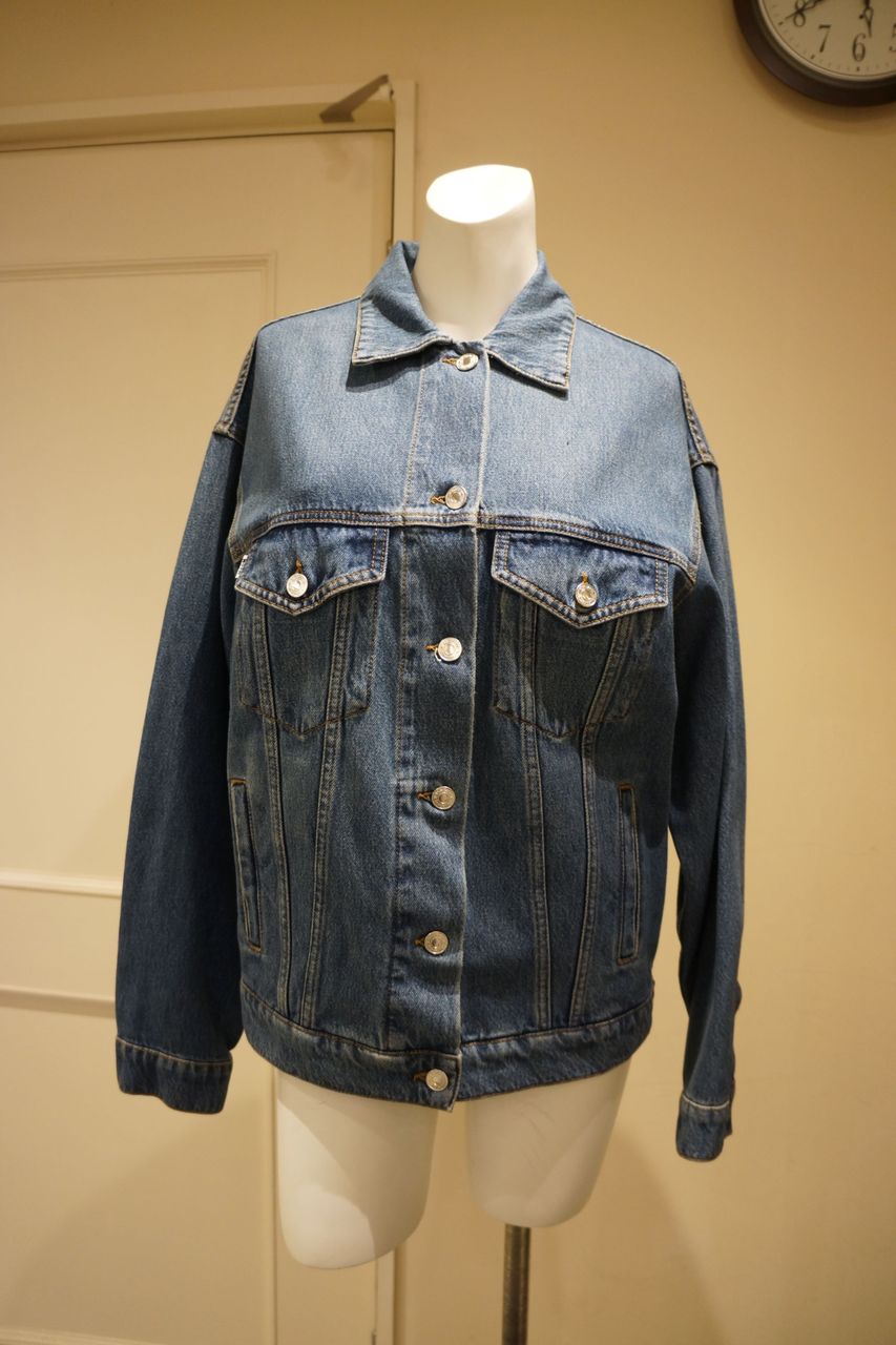 希少美品✨MSGM ☆MSGM/エムエスジーエム バック ロゴ刺繍 デニム 