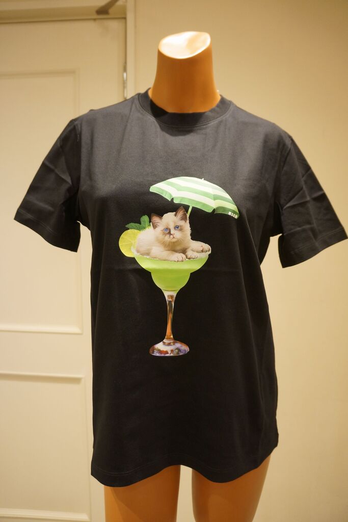 (SALE)( エムエスジーエム)【猫がかわいいシャツ】 MSGM(エムエスジーエム)CATモチーフTシャツ : mode shop