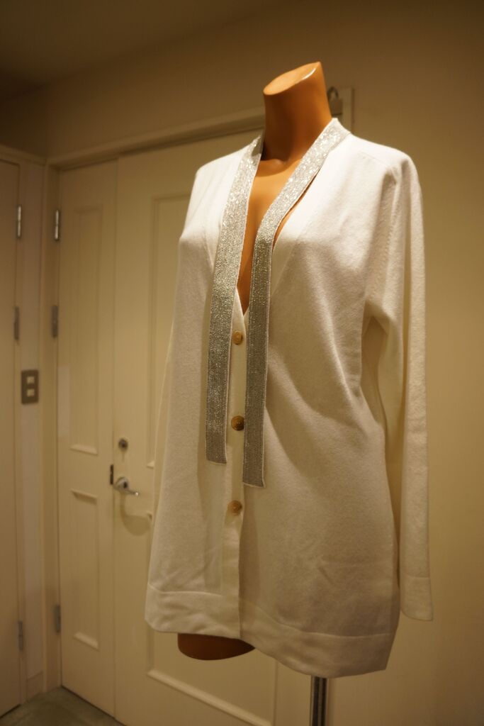 現行✨ FABIANA FILIPPI シルク混　リブカーディガン Platinum cardigan, rock grey for Women | Fabiana Filippi®