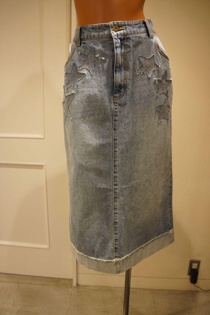 KEITA MARUYAMA（ケイタマルヤマ）Patchwork star denim SK