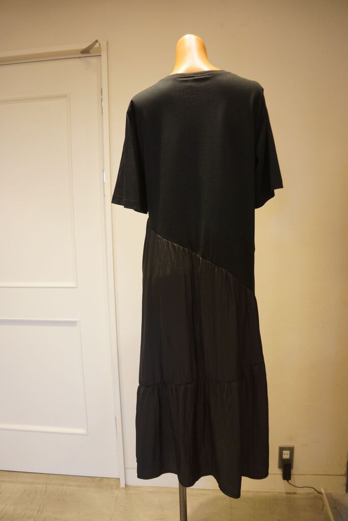 PUPULA（ププラ）アシンメトリー切り替えワンピース : mode shop