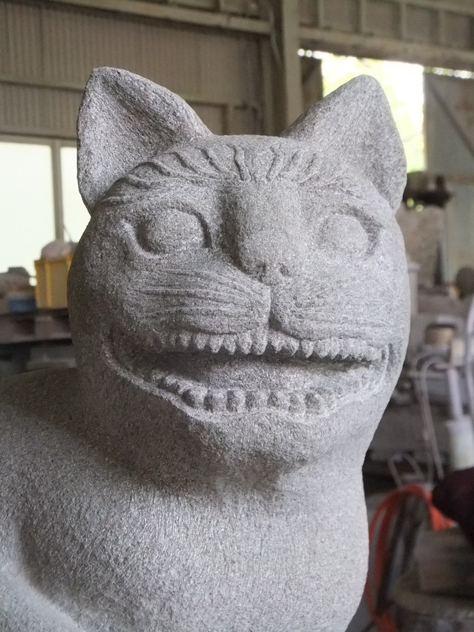 石像彫刻製作 オーダーメイド狛猫