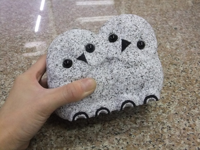 【石の置物・オブジェ】かわいいふくろう