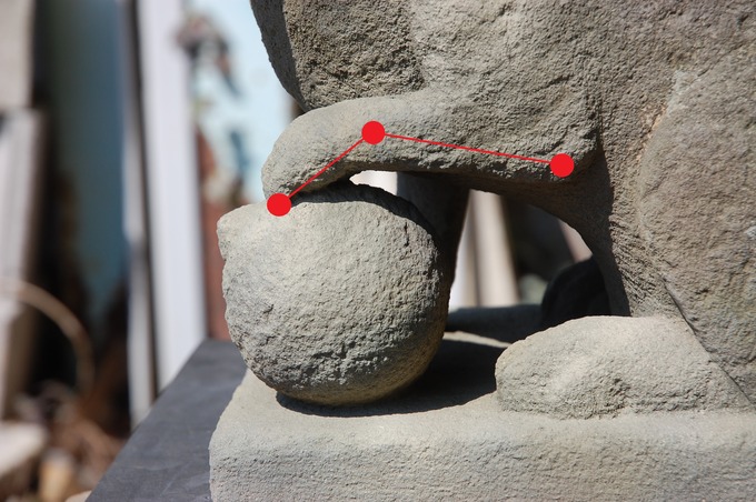 神社狐の修理|復元方法(駒込稲荷08)