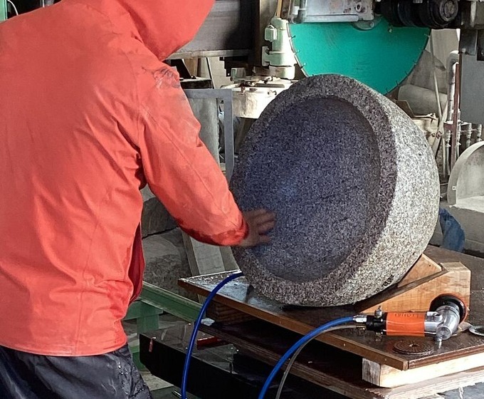 石臼（餅臼）磨き直し加工