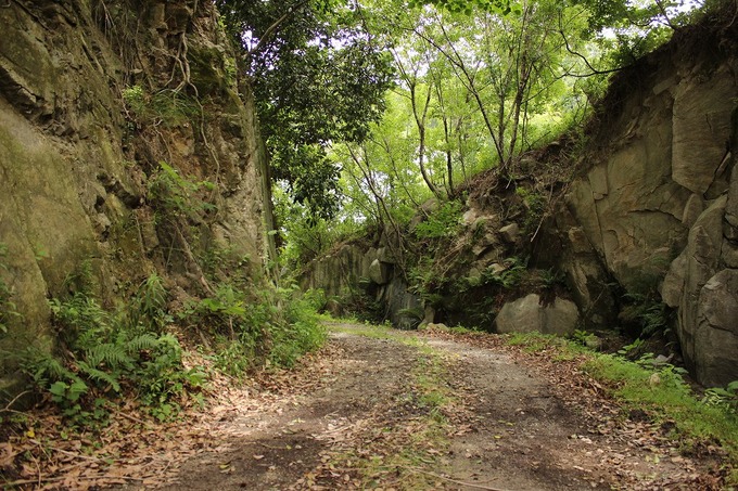 岡崎市御影石採石場通路