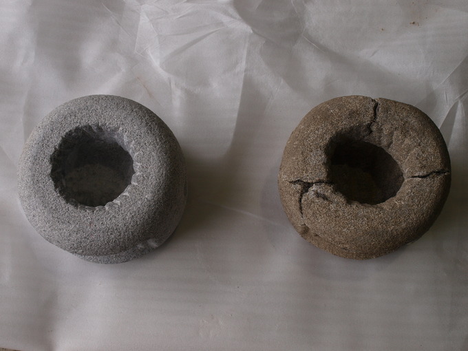 石灯籠の修理（割れ欠けの直し作り替え）