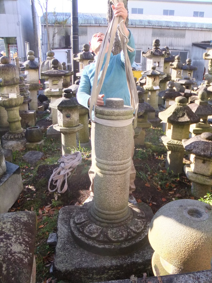 三月堂地輪吊スリングかけ