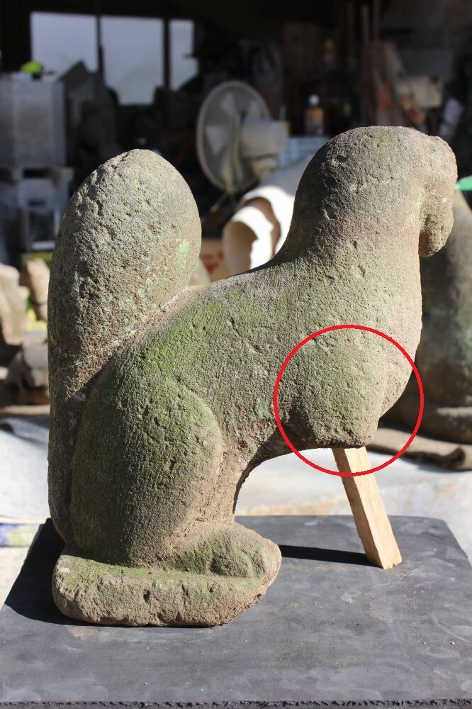 神社狐の修理|復元方法(駒込稲荷08) (4)
