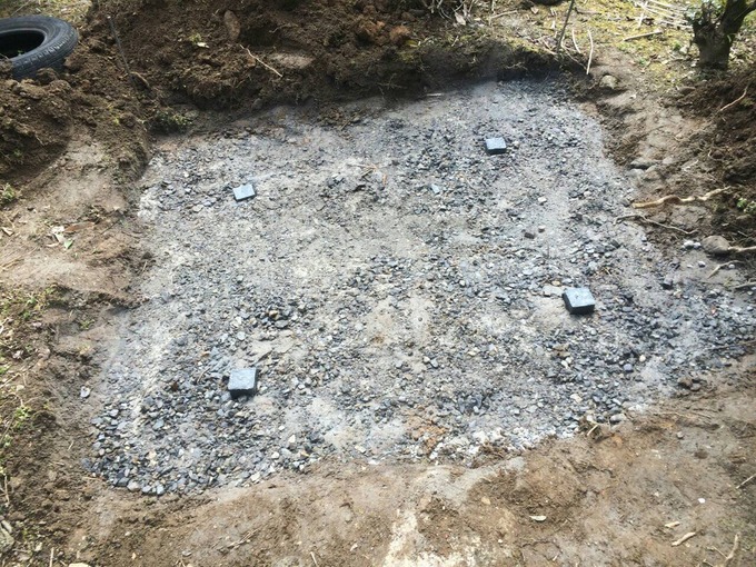 野面設置基礎の杭