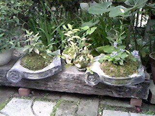 古瓦の寄せ植え