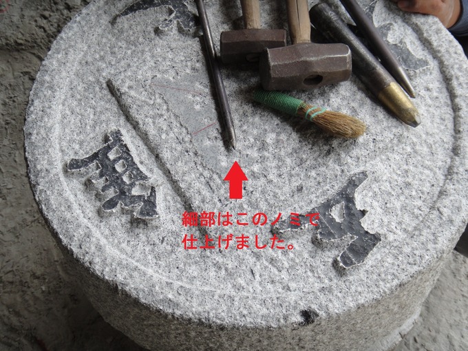 銭鉢 文字彫刻細いノミ