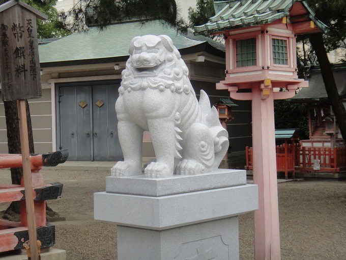 神戸　長田神社　狛犬　阿形