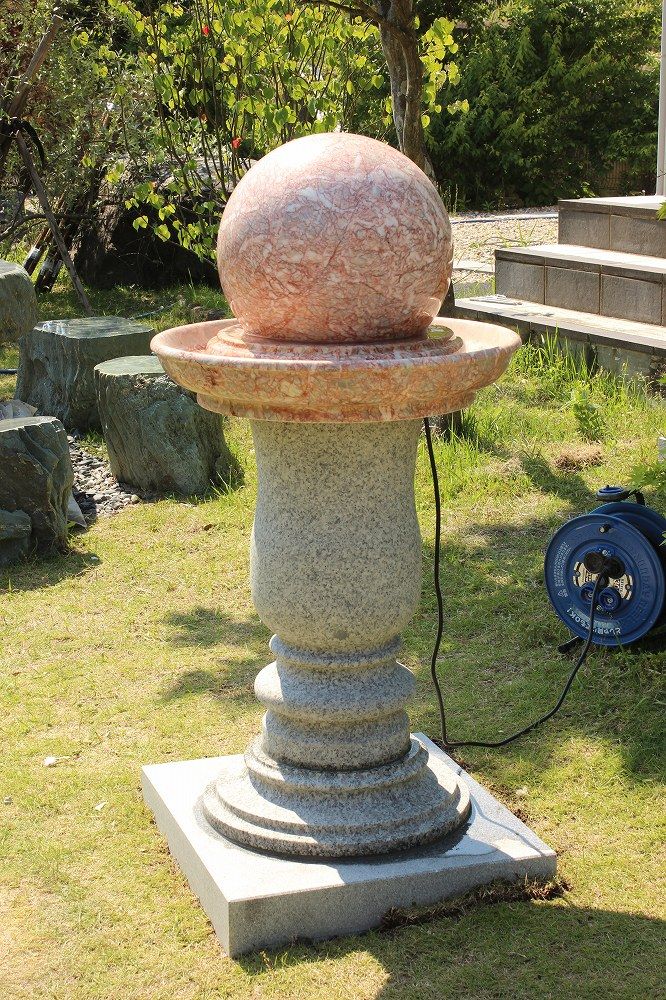 石を設置方法　石のオブジェ