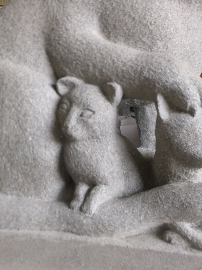 石像彫刻製作 オーダーメイド狛猫