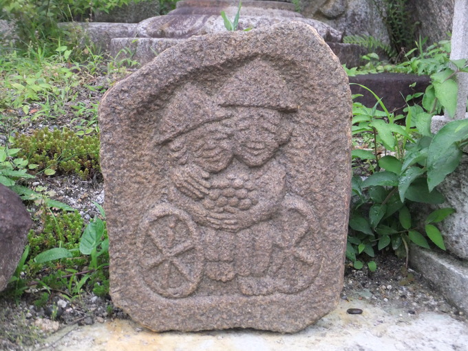 【海外発送】石の彫刻品道祖神