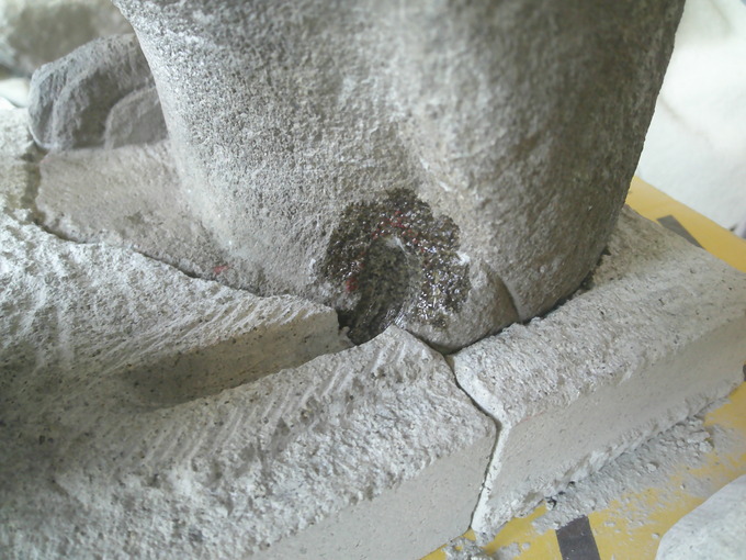 神社狐の修理｜駒込稲荷