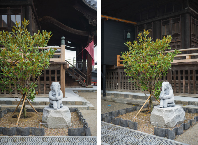 象の石像彫刻｜笠寺観音（笠覆寺）