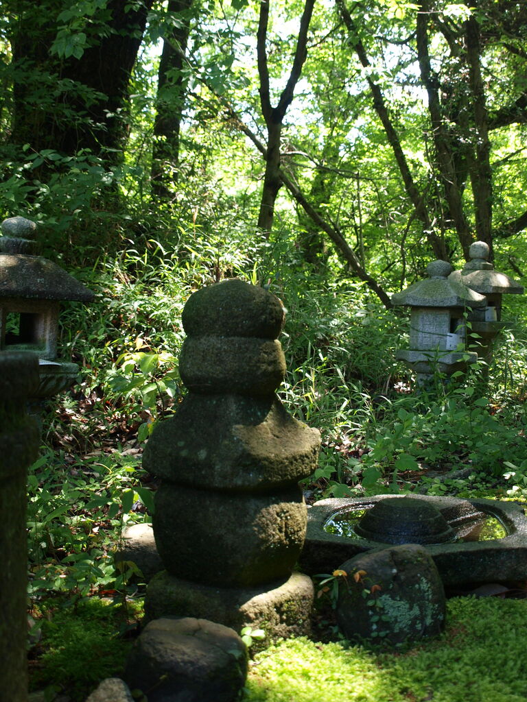 古い灯篭 灯籠 日本庭園 庭造り 苔